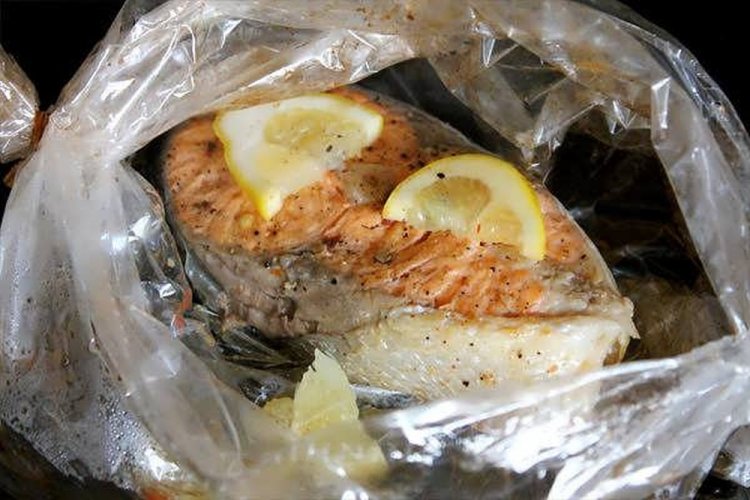 Кета в рукаве в духовке