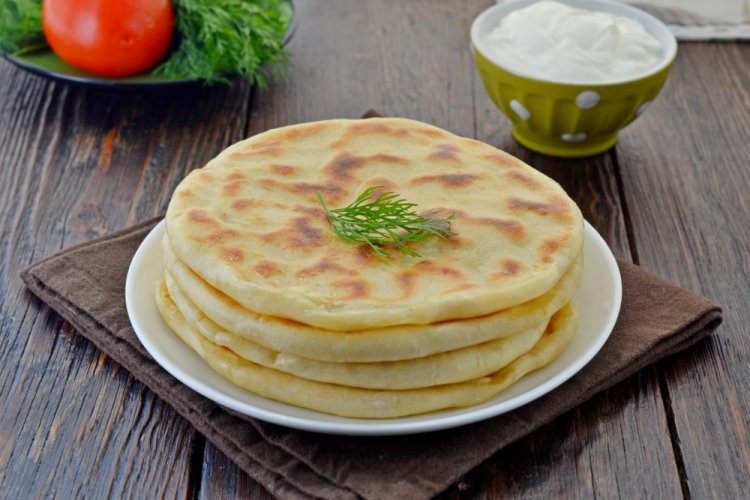 Лепешки на воде с картошкой