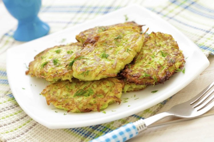 Постные драники из кабачков
