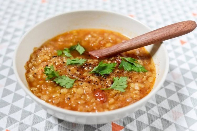 Суп из кабачков с чечевицей