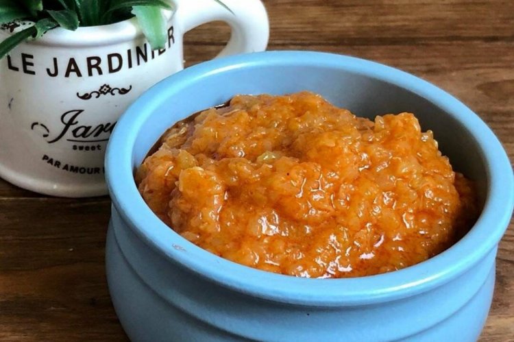 Кабачковая икра с майонезом и краснодарским соусом