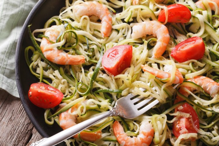 Спагетти из кабачков с кокосовыми сливками