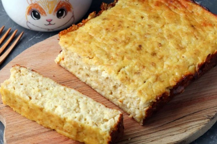 Творожная ПП запеканка с овсяными хлопьями и бананом