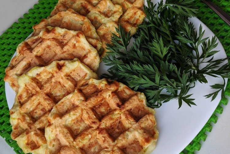 Вафли из кабачков с овсяной мукой