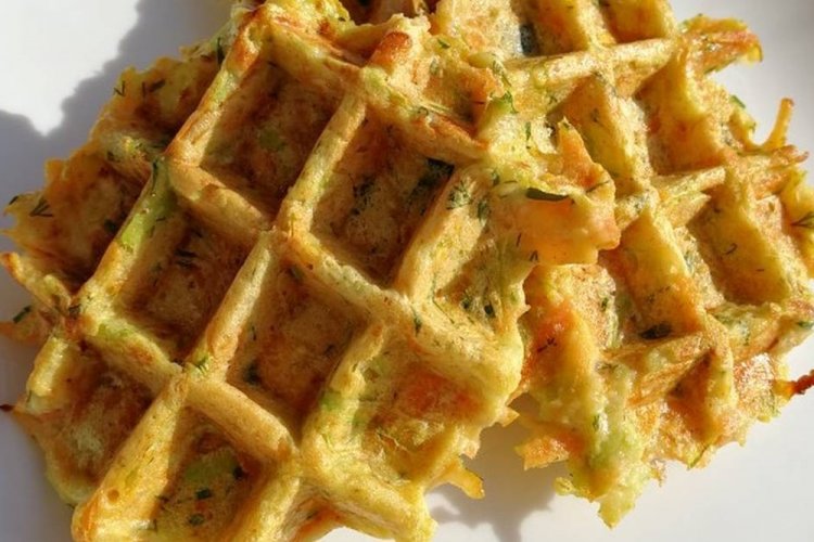 Вафли из кабачков с морковью