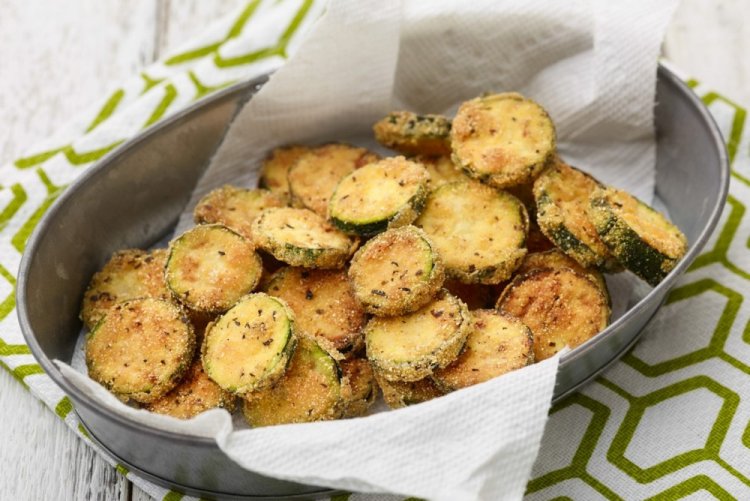 Кабачки в панировке из рисовой муки