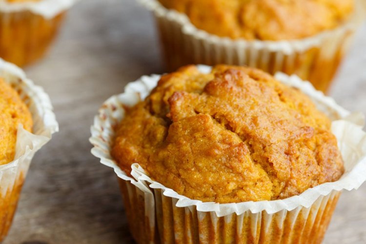 Творожные маффины с тыквой без масла