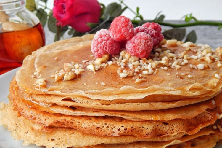 Блины на миндальном молоке