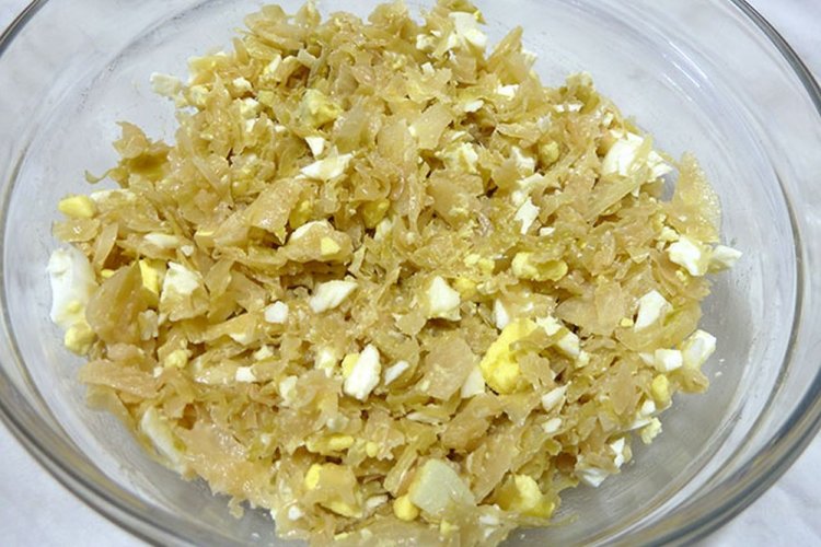 Начинка с капустой, яйцами и сливочным маслом