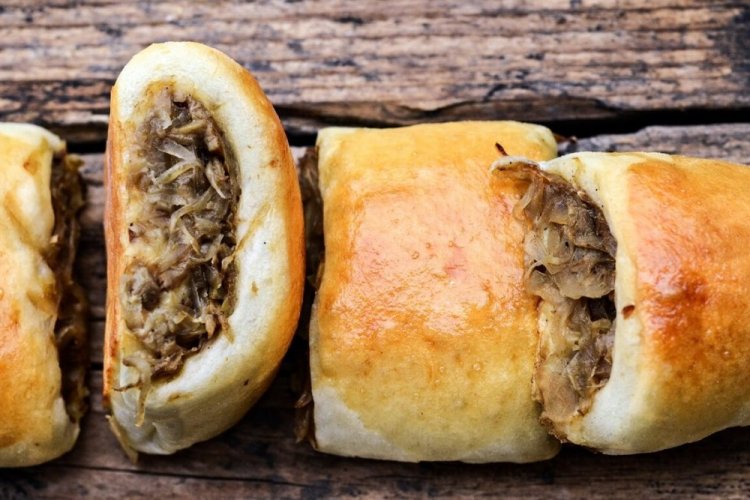 С капустой и печенью