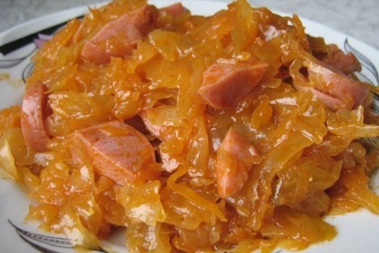 Начинка с капустой и колбасой для пирожков