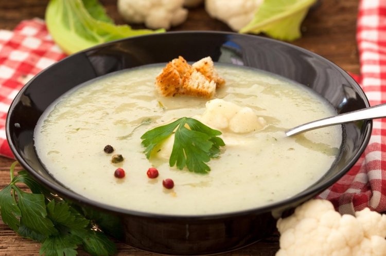 Овощной суп-пюре с рисовым молоком