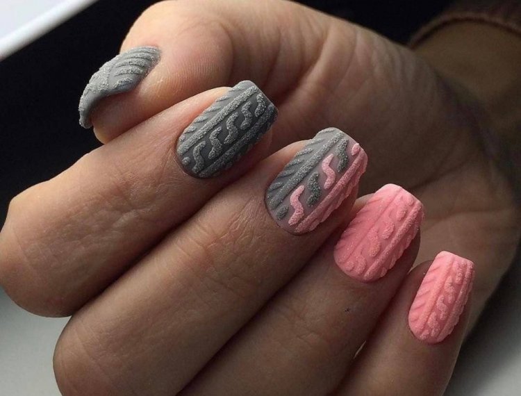 Объемные дизайны ногтей