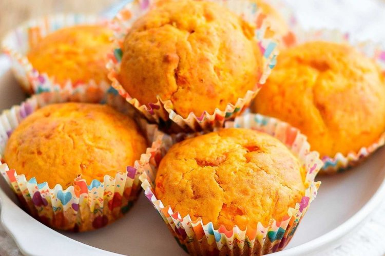 Творожные кексы с тыквой