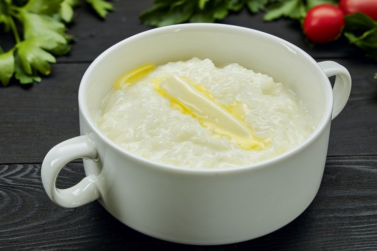 Рисовая каша на козьем молоке