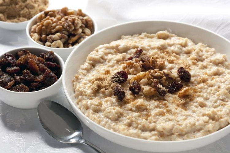 Овсяная каша на соевом молоке