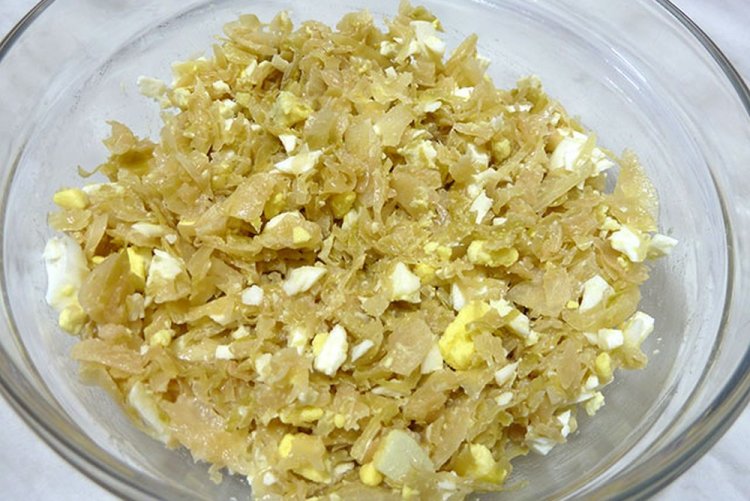 Начинка с яйцом и капустой