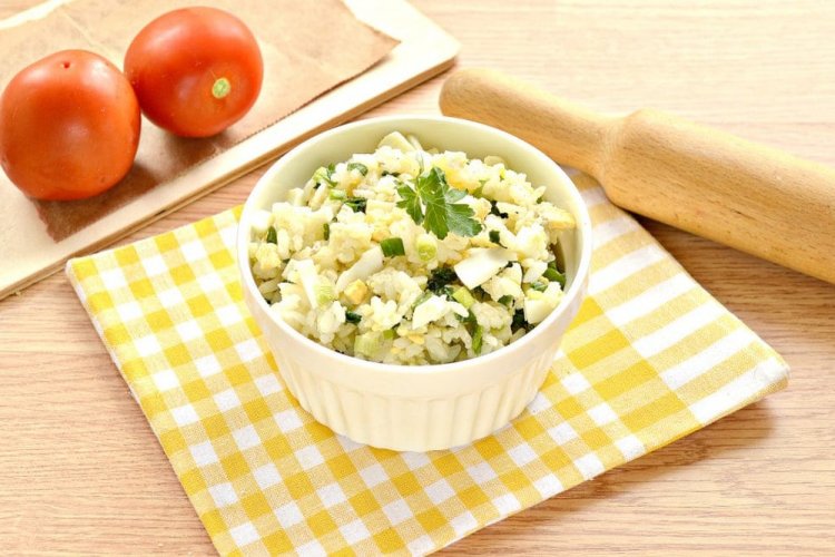 Начинка с яйцом и рисом для пирожков