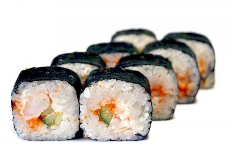 Начинка с креветками и икрой тобико для роллов