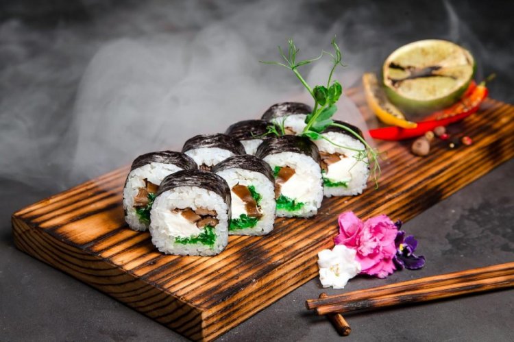 Начинка с шампиньонами и зеленым луком