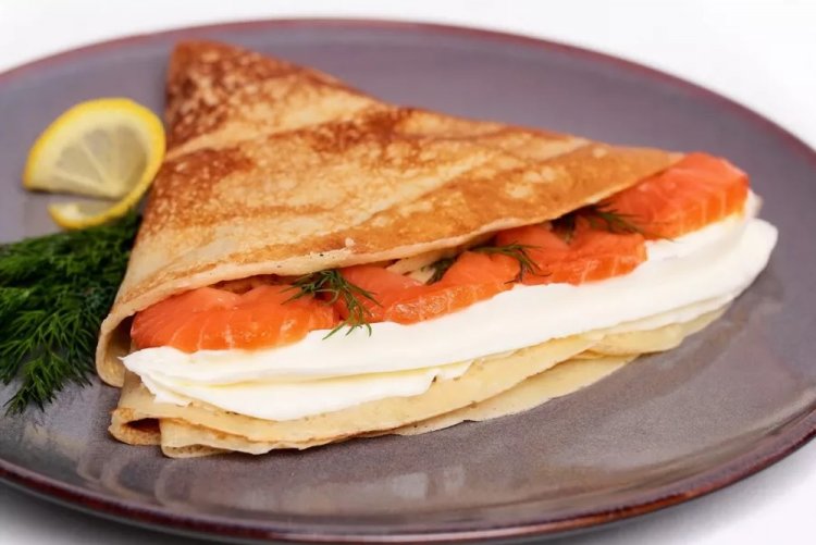 Тортилья с красной рыбой