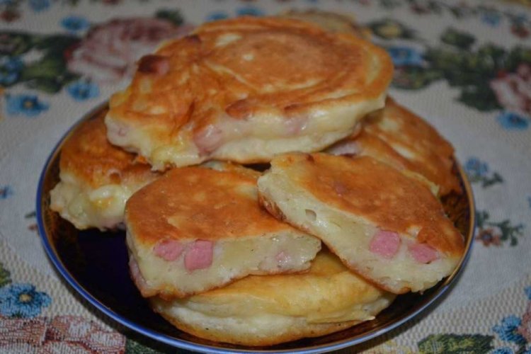 Оладьи с сосисками