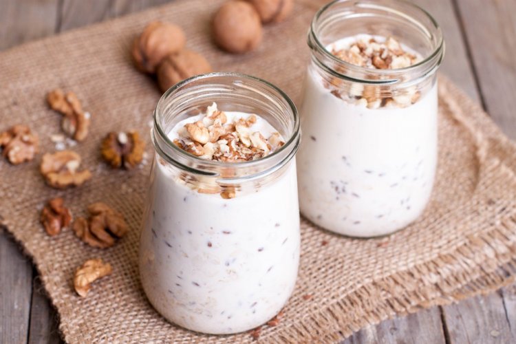 Ленивая овсянка на кефире