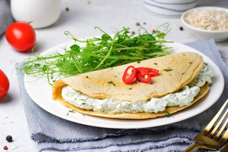 Овсяноблин с творожным сыром