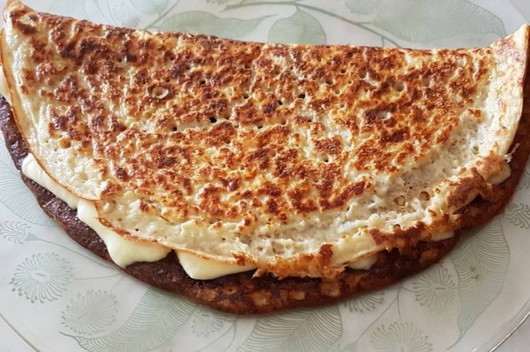 Овсяноблин с творогом и сыром