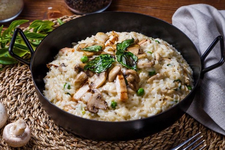 Ризотто с грибами и курицей