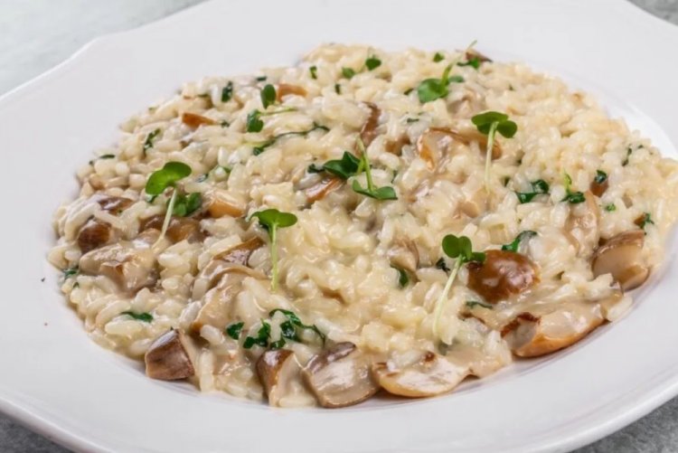 Ризотто с белыми грибами и сливками