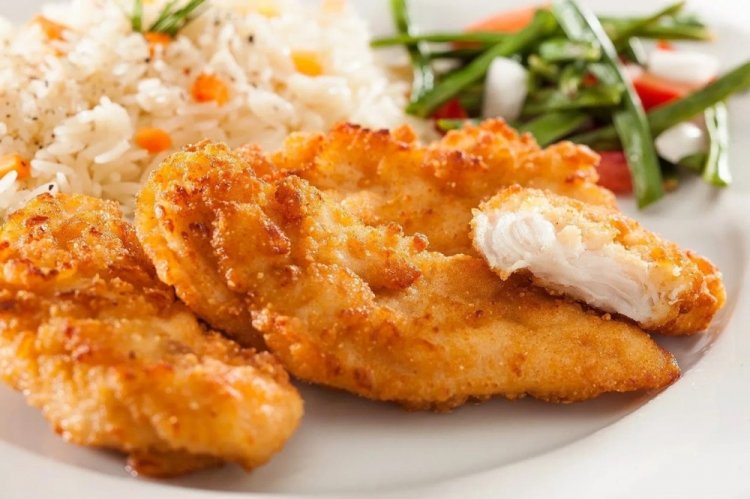 Праздничный шницель из курицы