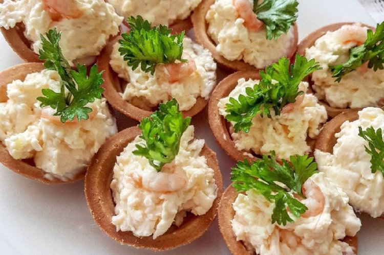 Тарталетки с креветками