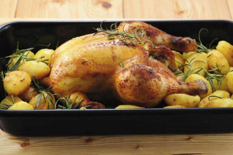 Курица с картошкой в духовке на Новый год 2024