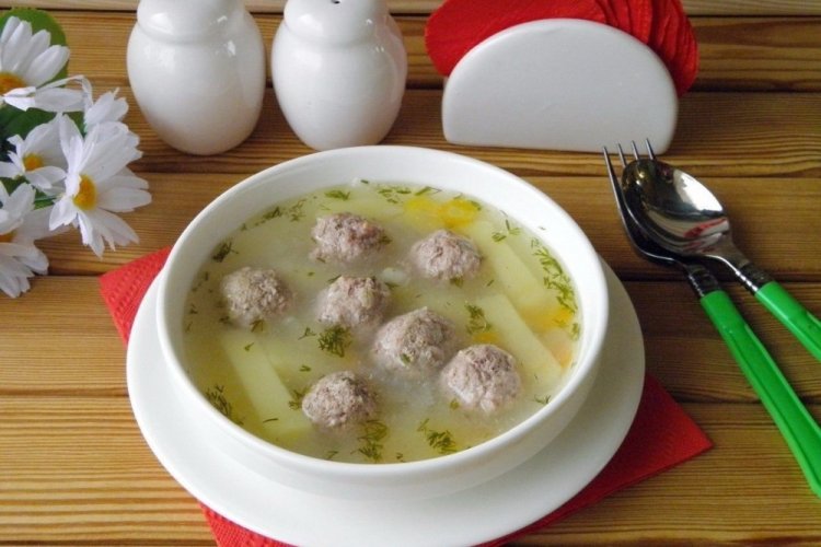 Фрикадельки без яйца для супа