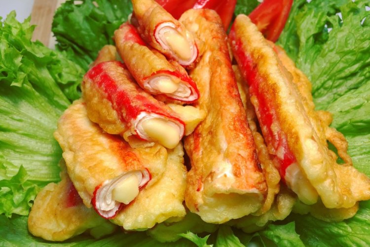 Фаршированные крабовые палочки в кляре