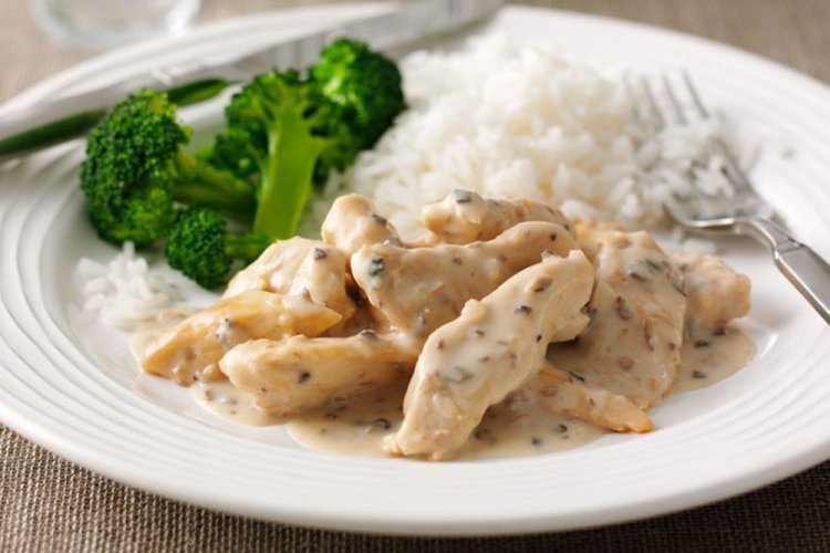 Индейка в сливочно-горчичном соусе