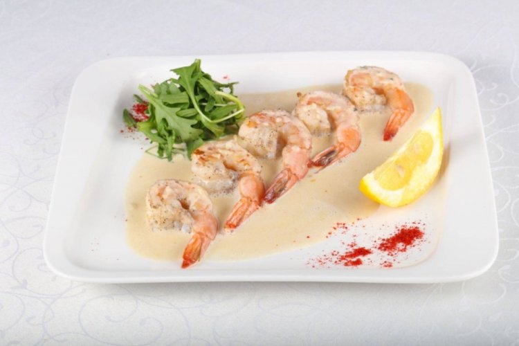 Креветки в сливочном соусе на молоке