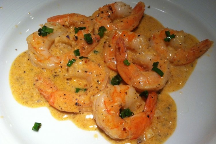 Креветки в сливочно-соевом соусе