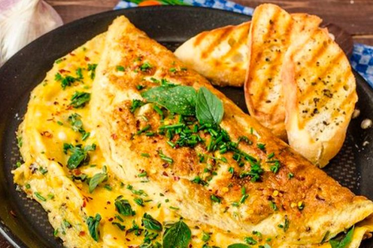 Нутовый омлет с зеленью