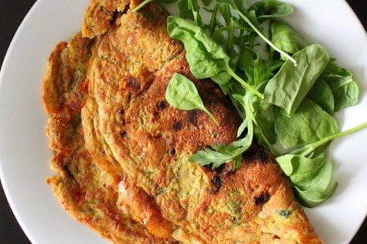 Нутовый омлет с тофу