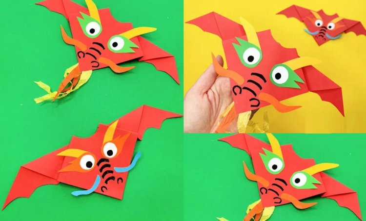 Голова дракона из бумаги для детей