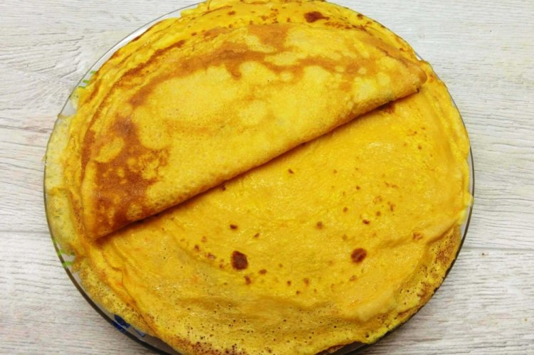 Постные блины из тыквы