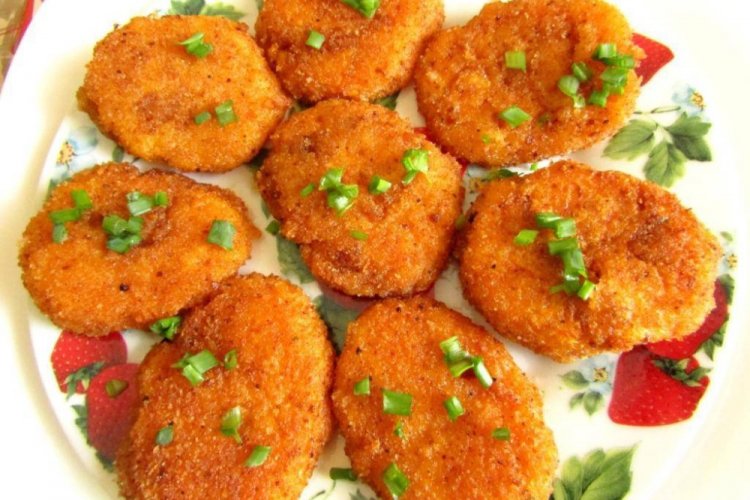 Котлеты из тыквы с кукурузной мукой