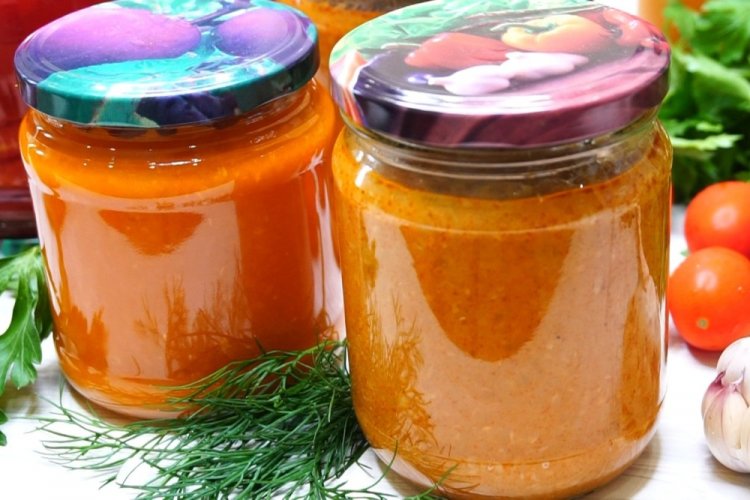 Икра из тыквы с томатным соком на зиму