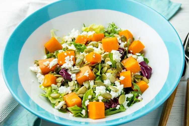 Салат из тыквы с творогом