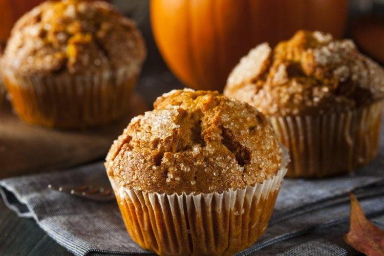 Тыквенные маффины с творогом
