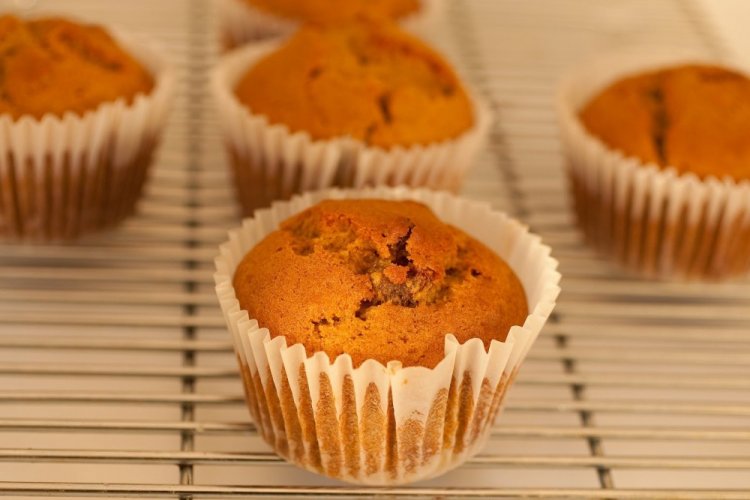 Тыквенные маффины с апельсином и курагой