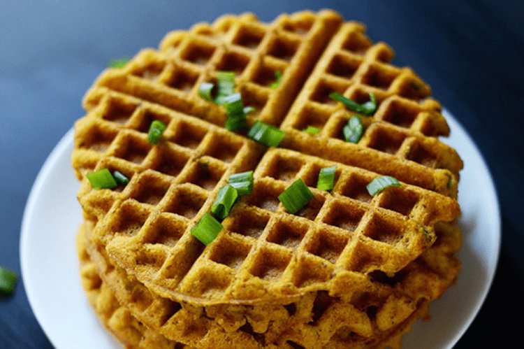 Тыквенные вафли с сыром