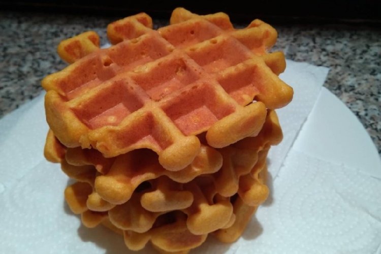 Тыквенные вафли с рисовой мукой